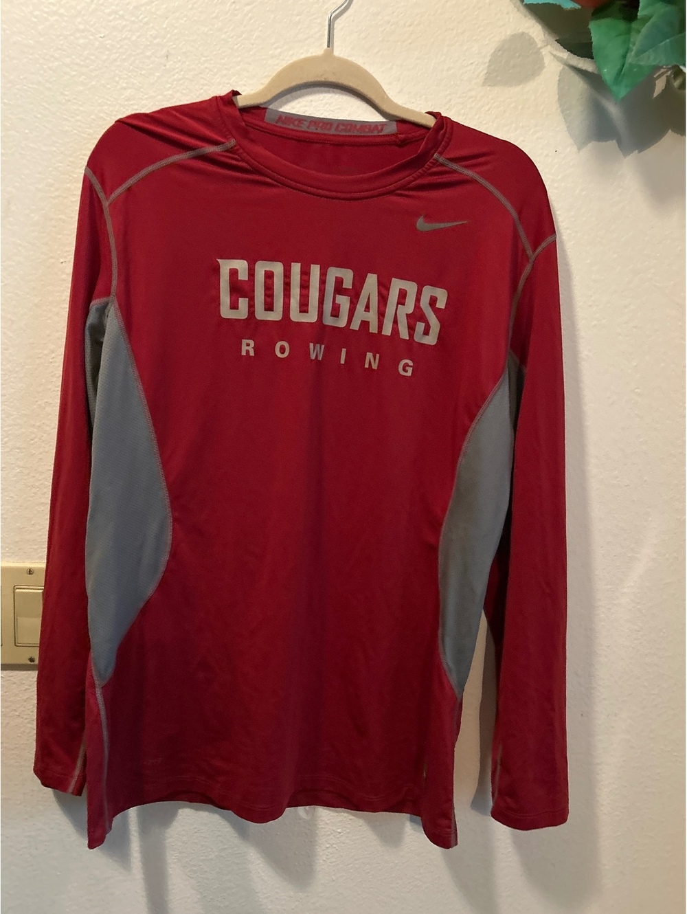 Nike Pro Combat Cougars Rowing Long Sleeve Performance Shirt